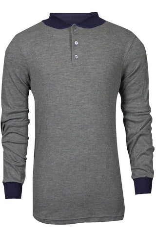 NSA TECGEN Select™ FR Long Sleeve Henley Grey - 13 Cal (C541NGEBSLS)