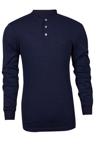 NSA TECGEN Select™ FR Long Sleeve Henley Navy - 13 Cal (C541NNBBSLS)