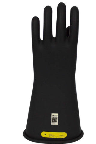 NSA Class 2 Rubber Voltage Gloves, Black (GC2B08)