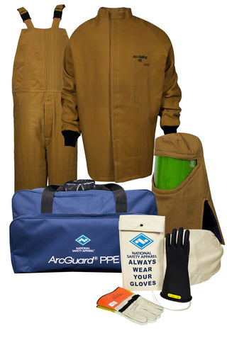 NSA ArcGuard® Arc Flash Kit with Short Coat & Bib Overall (KIT4SC100)