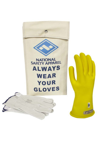 NSA Class 0 ArcGuard® Rubber Voltage Glove Premium Kit - Yellow (KITGC0)