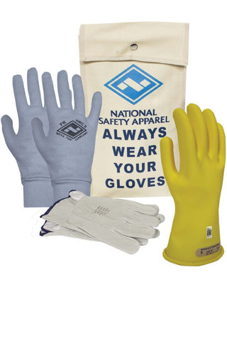 NSA Class 00 ArcGuard® Rubber Voltage Glove Premium Kit - Yellow (KITGC00)