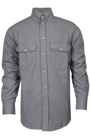 NSA 6 oz. CARBONCOMFORT™ FR Work Shirt Grey - 9.3 Cal (SHR-DWWS02-GE)