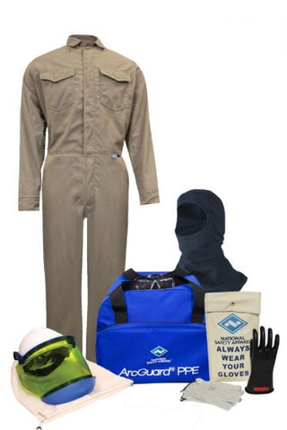 NSA ArcGuard® Arc Flash Kit with FR Coveralls & Balaclava (KIT2CVPR08B)