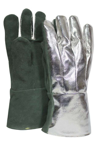 NSA Leather Glove with Aluminized Rayon Back - (G51MLLW00214)