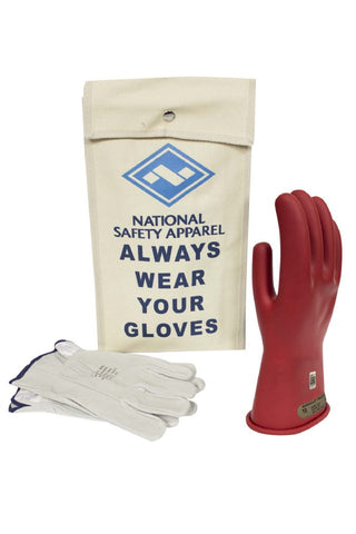 NSA Class 00 Rubber Insulating Voltage Glove Kit - Red (KITGC00)