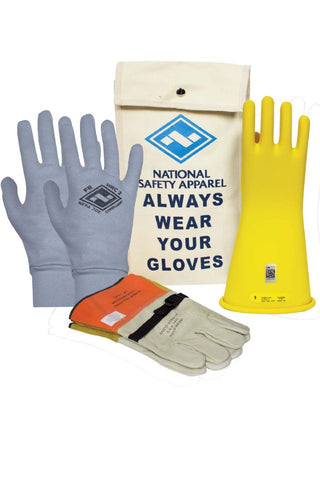NSA Class 2 ArcGuard® Rubber Voltage Glove Premium Kit - Yellow (KITGC2)
