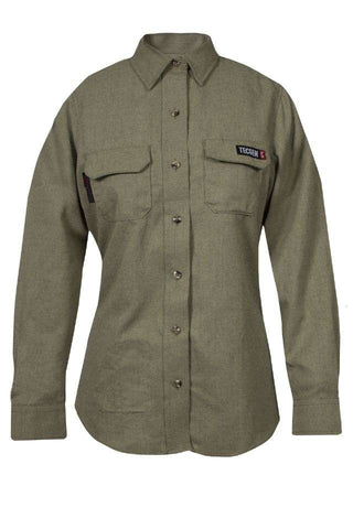 NSA Women's TECGEN Select™ FR Work Shirt in Khaki - 8 Cal (TCGSSWN00112)