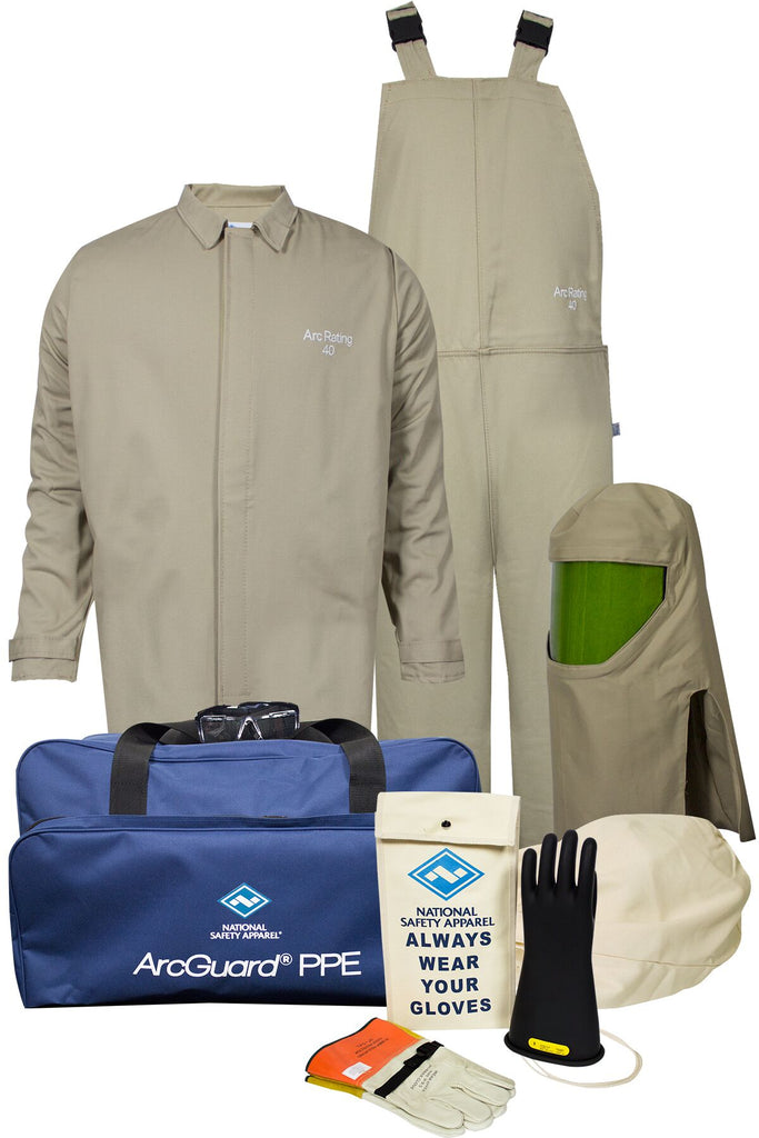 gear arc safety NSA ArcGuard® Economy™ Arc Flash Kit with Short Coat & Bib Overall (KI – True Safety Gear (US)